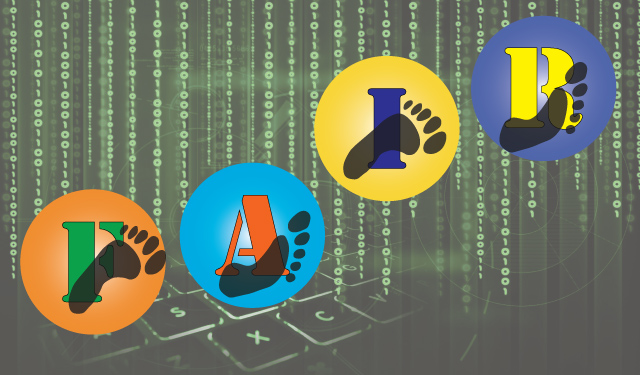 FAIR steps illustrated as letters F A I and R as stepping stones on top of a computer matrix. Image: Tuomas J. Alaterä CC BY 4.0