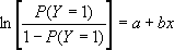 Logistisen regression kaava