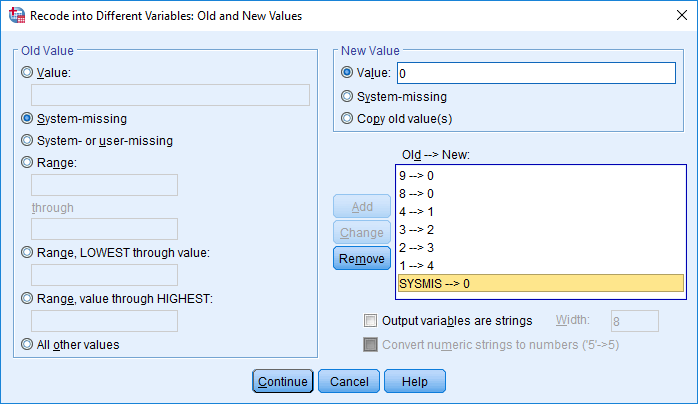 Old and New Values-taulu