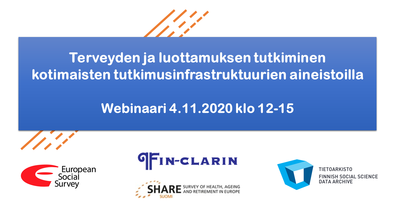 ESS:n, FIN-CLARINin, SHARE-Finlandin ja Tietoarkiston logot