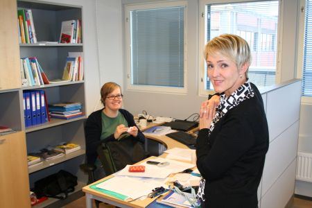 Annukka Jamisto and Sari Pikkala are designing and launching the operation of the Centre for Gender Equality Information Minna.
