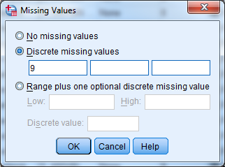 Missing Values -taulu