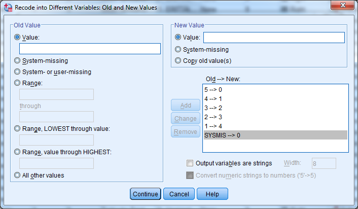 Old and New Values-taulu