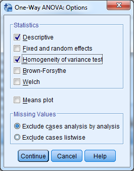 Varianssianalyysi - options